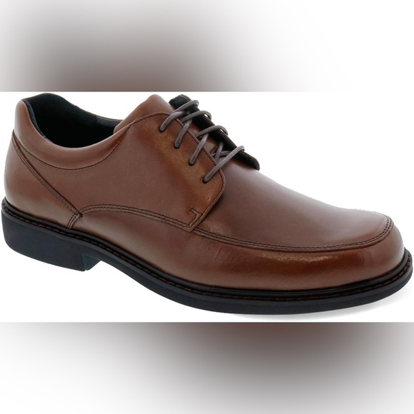 NWT Men’s DREW Park brown leather orthopedic diabetic oxfords- Size 15 WIDE 4W main image 6